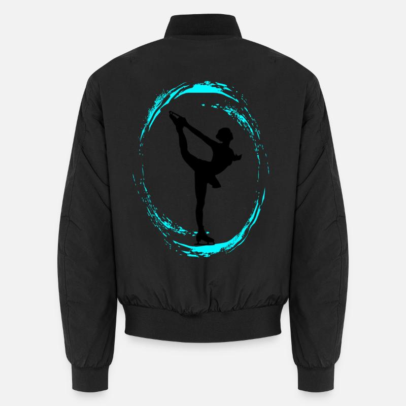 Turquoise Brush Circle Ring Unisex Bomber Jacket