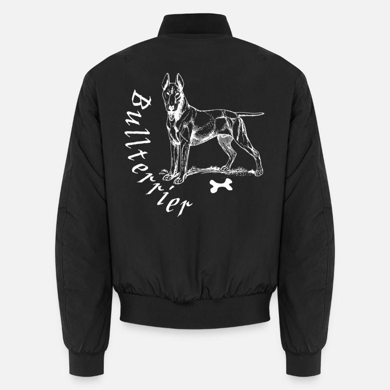 bull terrier - Unisex Bomber Jacket - black