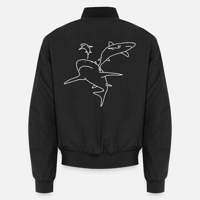 Haie - Unisex Bomberjacke - Schwarz