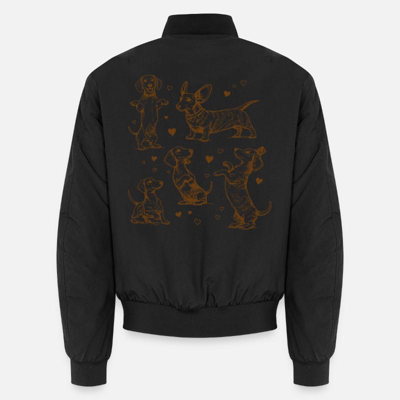 Dackel Dackelhunde Dackel Hund Dackel Dackel Unisex Bomberjacke