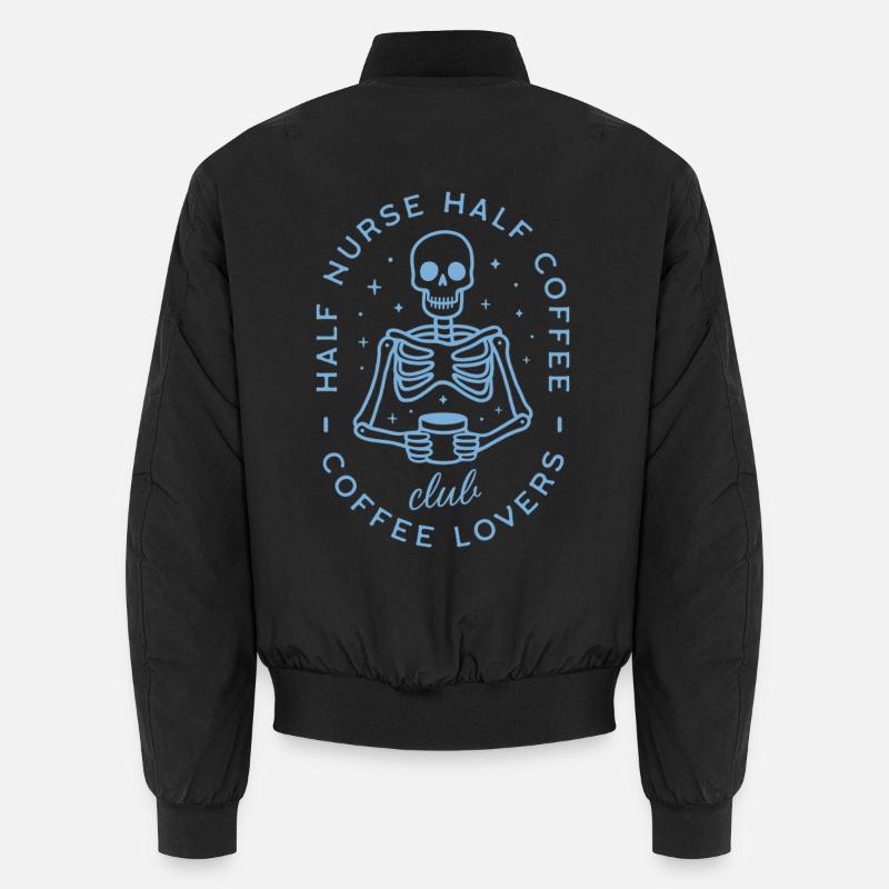 Half nurse half coffee funny nursing life Unisex Bomber Jacket