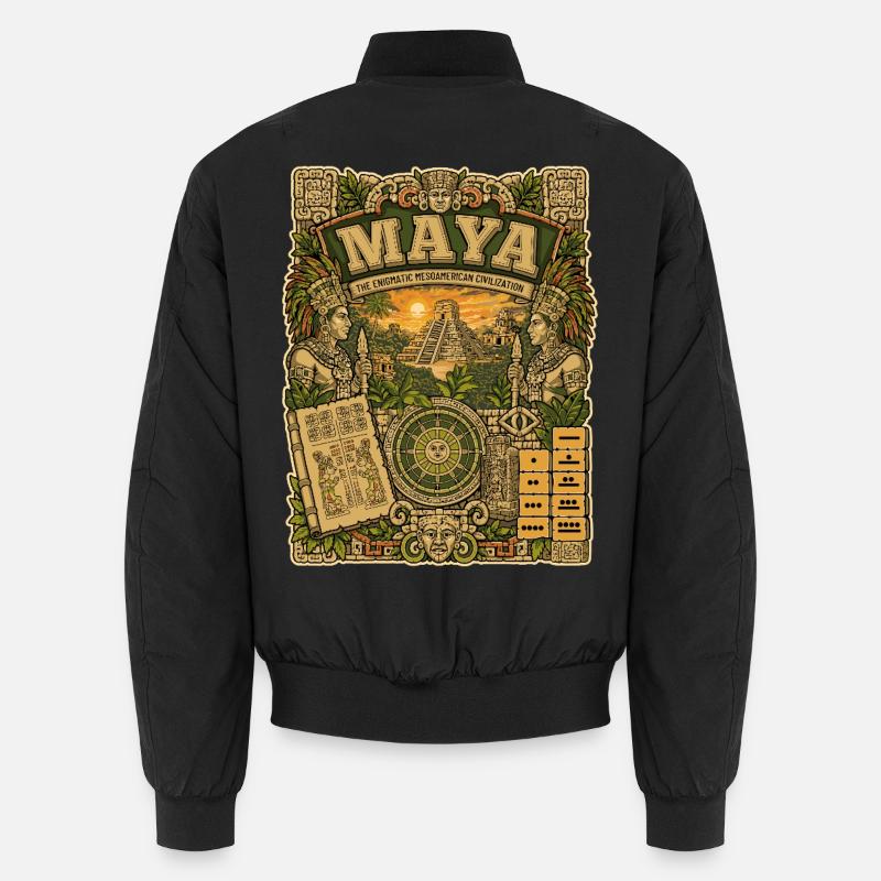 Civilisation maya - Bomber unisexe - noir