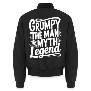 Grumpy der Mann, der Mythos, die Legende. - Unisex Bomberjacke - Schwarz - Hinten - AI Model Male 185 light (185cm)