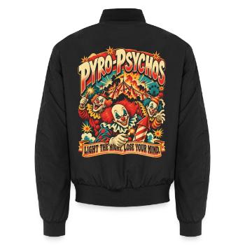 Pyro Clowns - Unisex Bomberjacke - Schwarz - Hinten - AI Model Male 185 light (185cm)