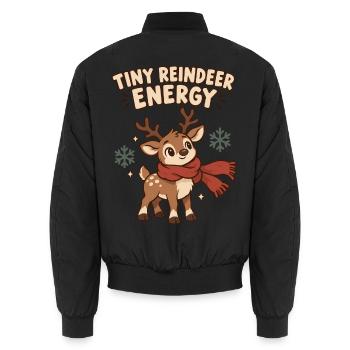 Tiny Reindeer Energy - Unisex Bomberjacke - Schwarz - Hinten - AI Model Male 185 light (185cm)
