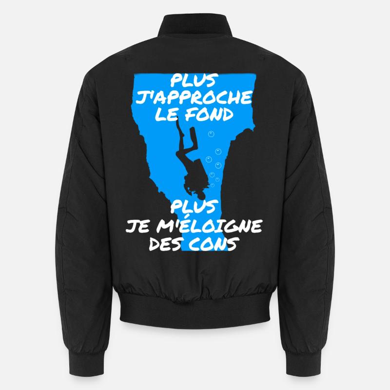 Plus j'approche le fond - Bomber unisexe - noir