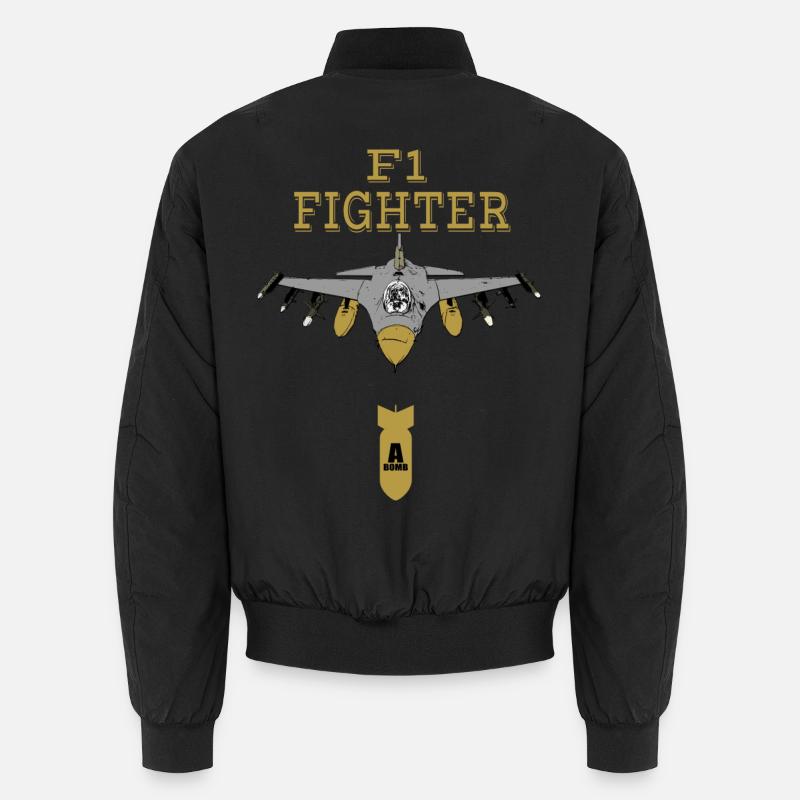 Kampfflugzeug - Unisex Bomberjacke - Schwarz