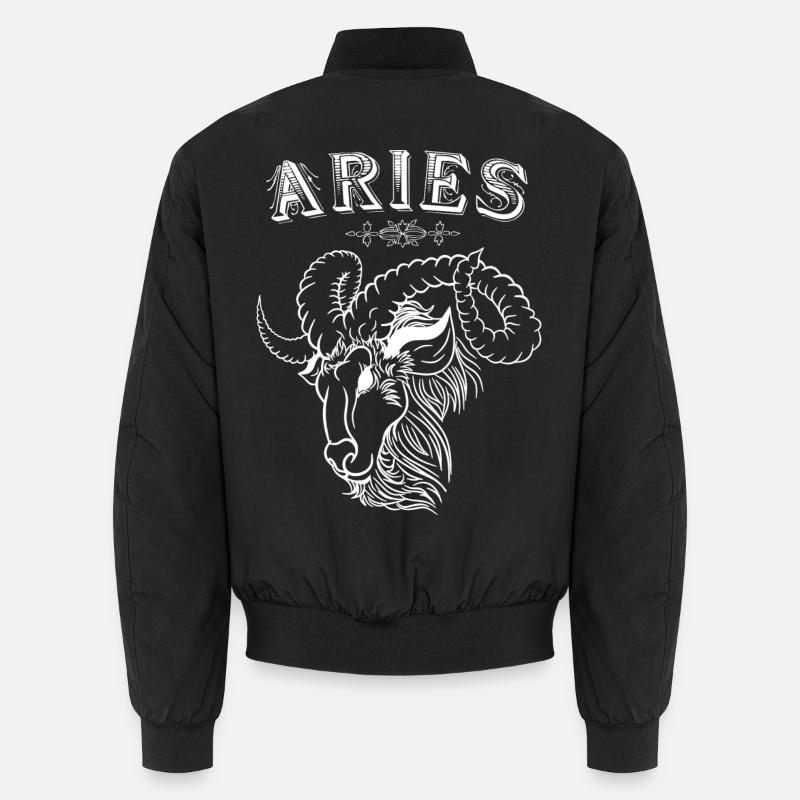 Aries Sternzeichen Widder - Unisex Bomberjacke - Schwarz