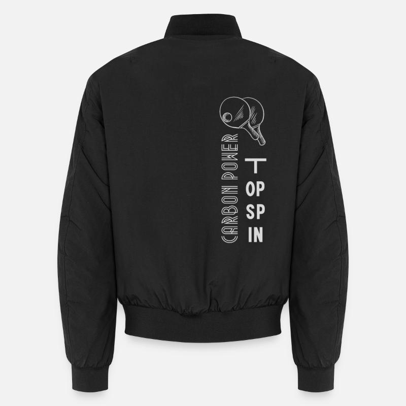 Graphisme Tennis de table Noir Blanc Bomber unisexe
