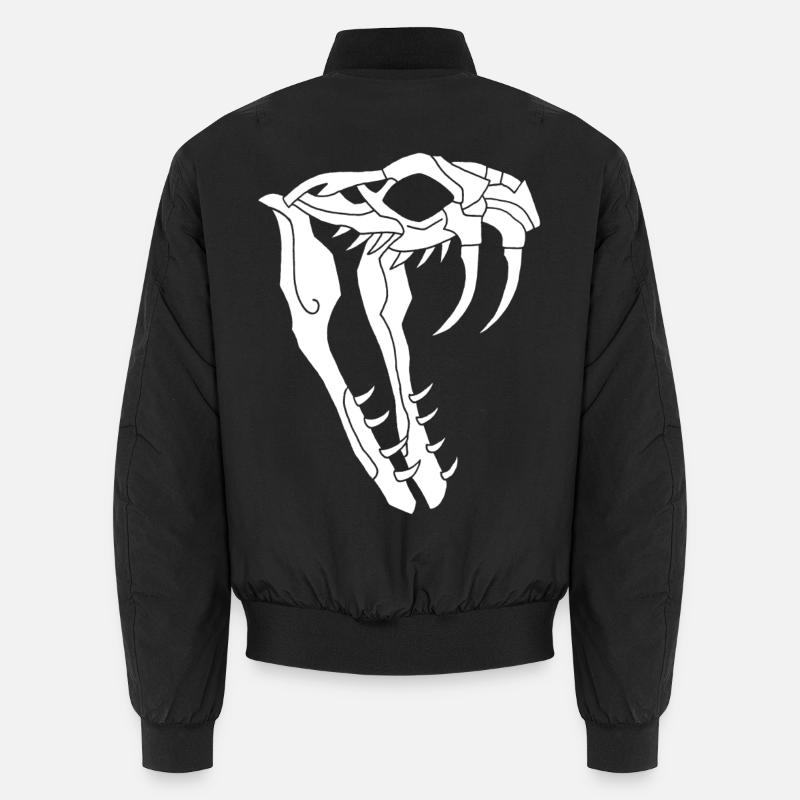 Crâne de serpent - Bomber unisexe - noir