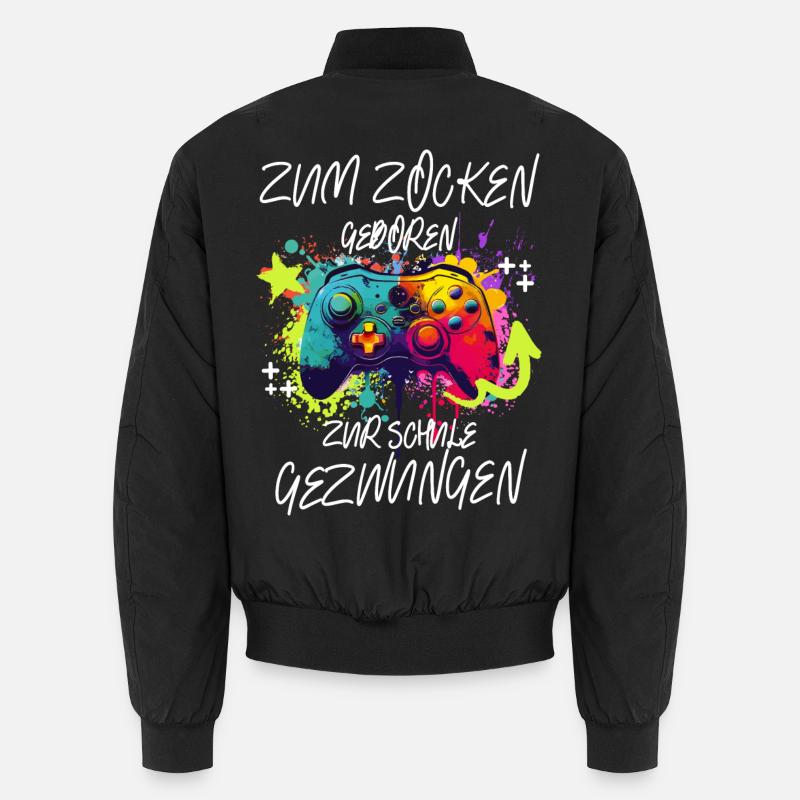 Farbenfroher Controller Gaming Print Pro Gamer Unisex Bomberjacke