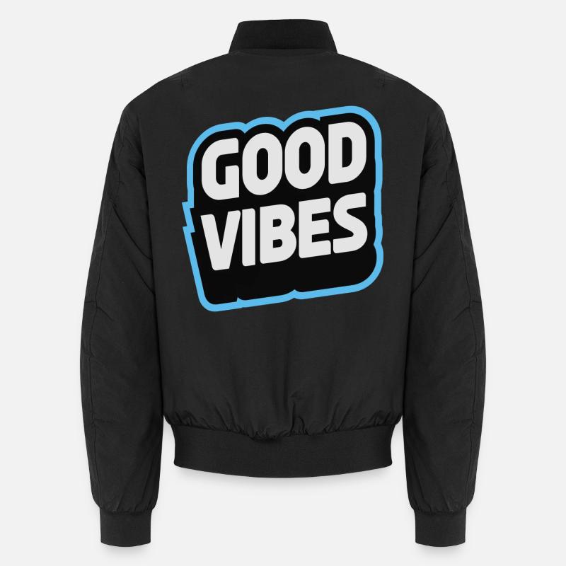 Gute Laune Statement typografisch - Unisex Bomberjacke - Schwarz