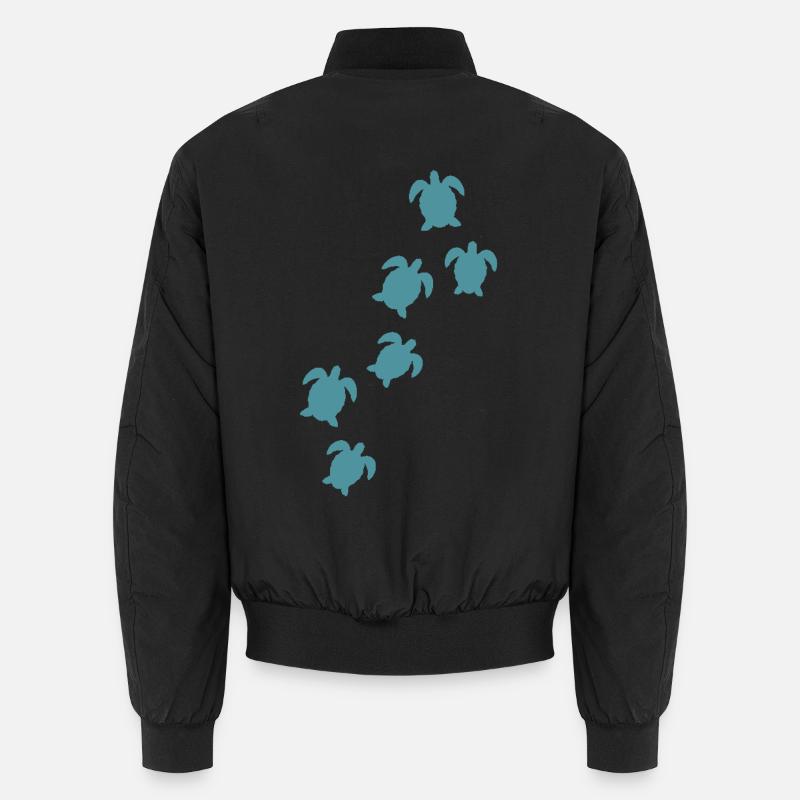 Sea turtle - Unisex Bomber Jacket - black