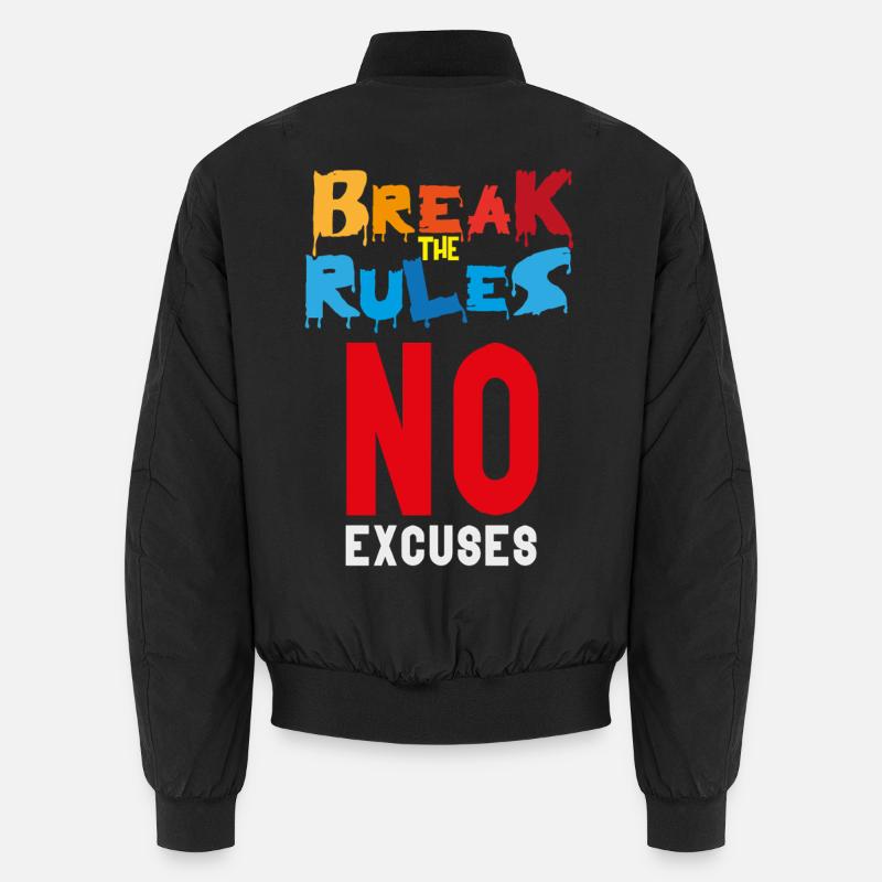 Break the Rules - Unisex Bomber Jacket - black