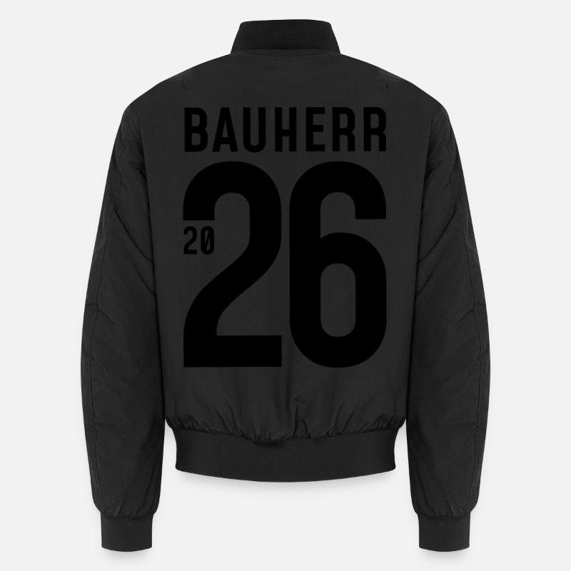 Builder 2026 - large number - Unisex Bomber Jacket - black