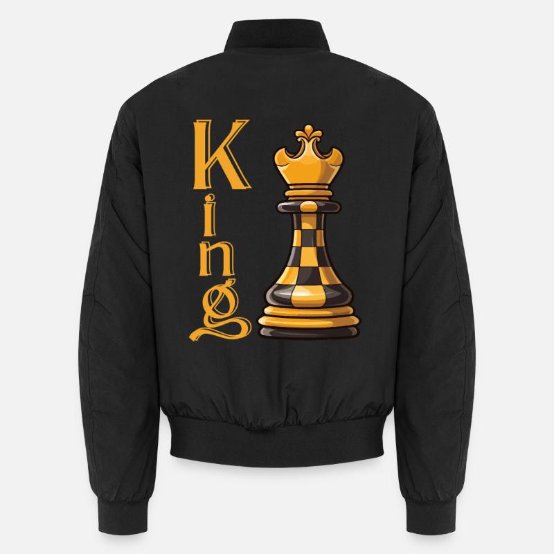 Chess King Elegance - Unisex Bomber Jacket - black