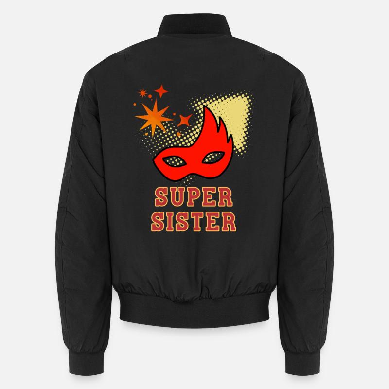 Super-Schwester - Unisex Bomberjacke - Schwarz