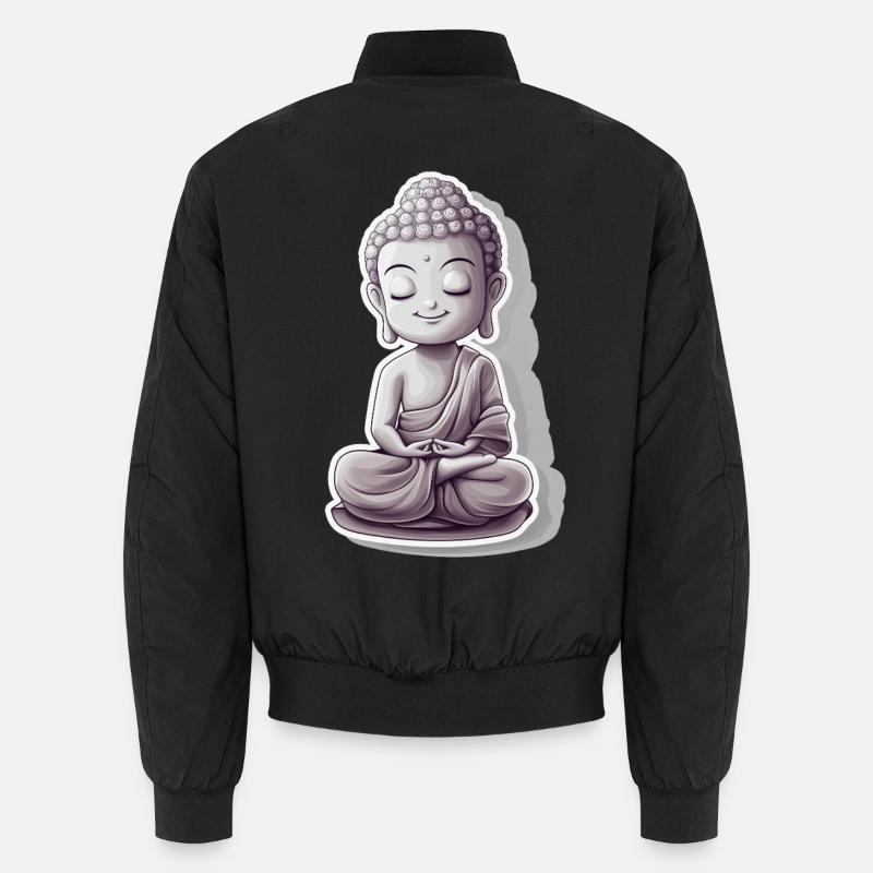 Bouddha méditant avec une expression calme Bomber unisexe