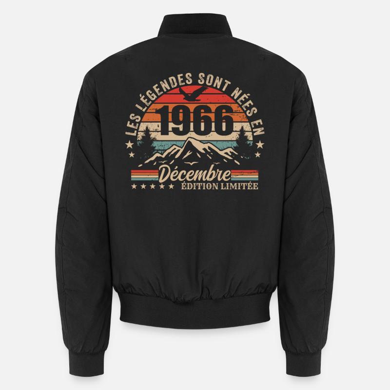 Retro December 1966 - 59th Anniversary Gift Unisex Bomber Jacket