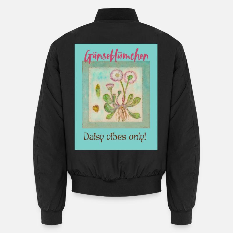 Gänseblümchen Vibes - Unisex Bomberjacke - Schwarz