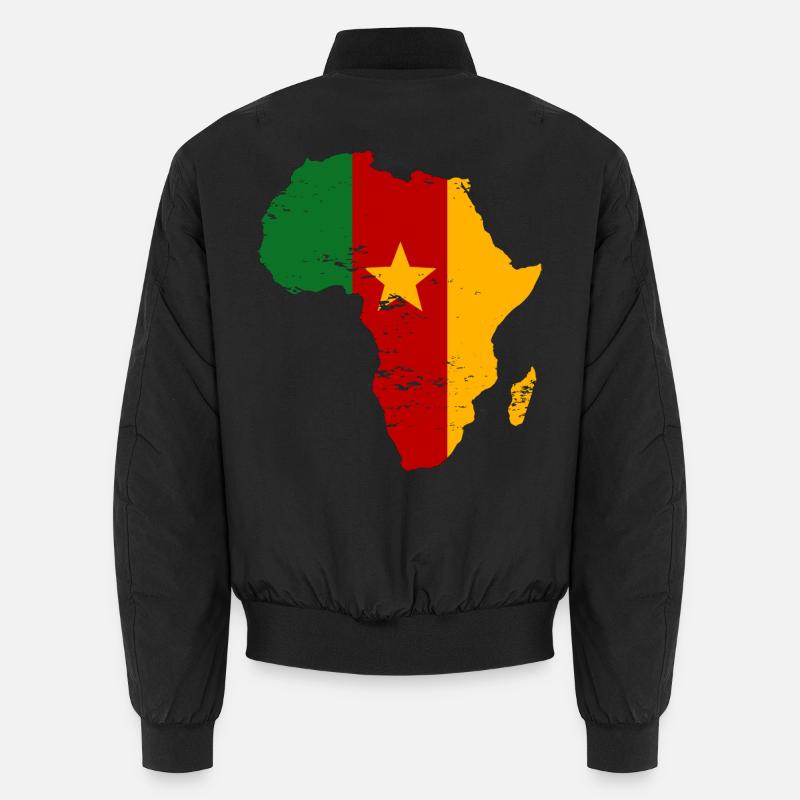 Drapeau du Sénégal Afrique utilisé - Bomber unisexe - noir