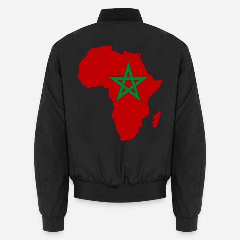 Pavillon du Maroc Afrique - Bomber unisexe - noir