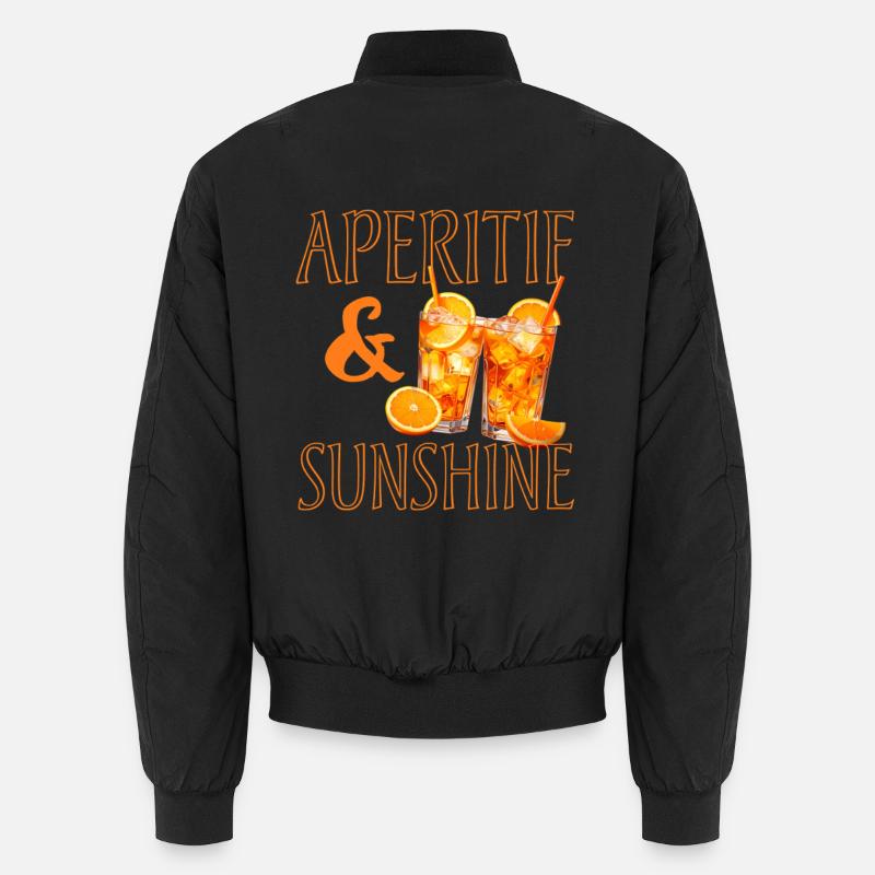 Aperitif & Sunshine - Unisex Bomber Jacket - black