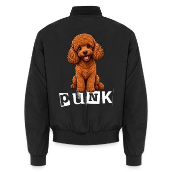 Pudel Punk - Unisex Bomberjacke - Schwarz - Hinten - AI Model Male 185 light (185cm)
