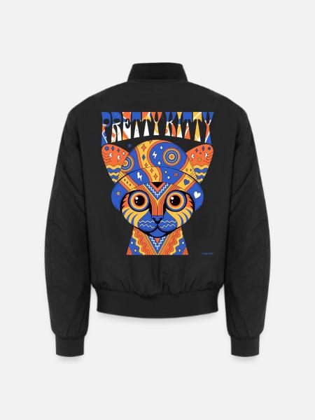 Pretty Kitty Paisley Hut-Katzen-T-Shirt. - Unisex Bomberjacke - Schwarz