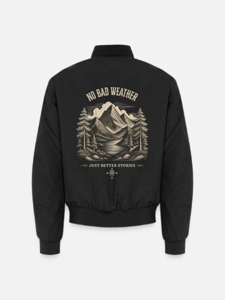 Vintage Nordic Outdoor T-Shirt - Unisex Bomberjacke - Schwarz