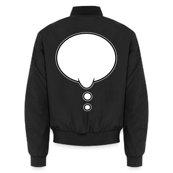 Denkblase Design - Unisex Bomberjacke - Schwarz - Hinten - AI Model Male 185 light (185cm)