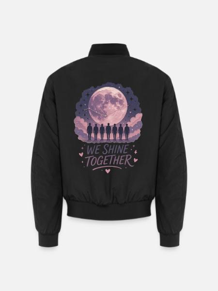 Lunares Leuchten und Einheit - Unisex Bomberjacke - Schwarz