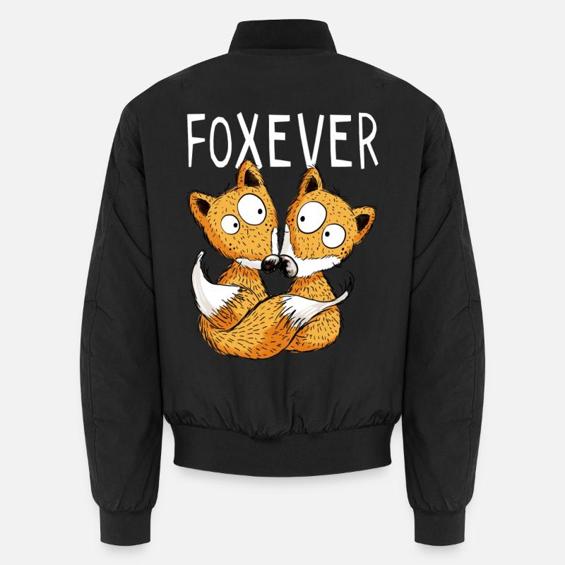 Foxever - Forever - Fuchs - Partnerschaft - Paar Unisex Bomberjacke
