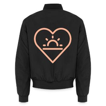 Sonne im Herz - Unisex Bomberjacke - Schwarz - Hinten - AI Model Male 185 light (185cm)