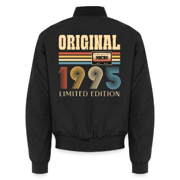 30e anniversaire 30 ans Original 1995 - Bomber unisexe - noir - Dos - AI Model Male 185 light (185cm)