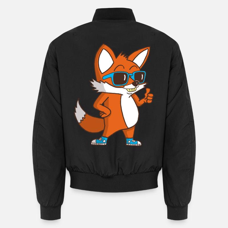 Renard cool - Bomber unisexe - noir
