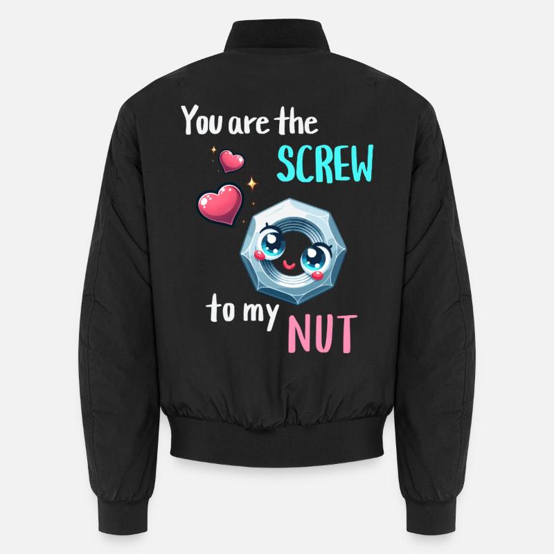 Lustiges Mutter Schrauben Paar Design Unisex Bomberjacke