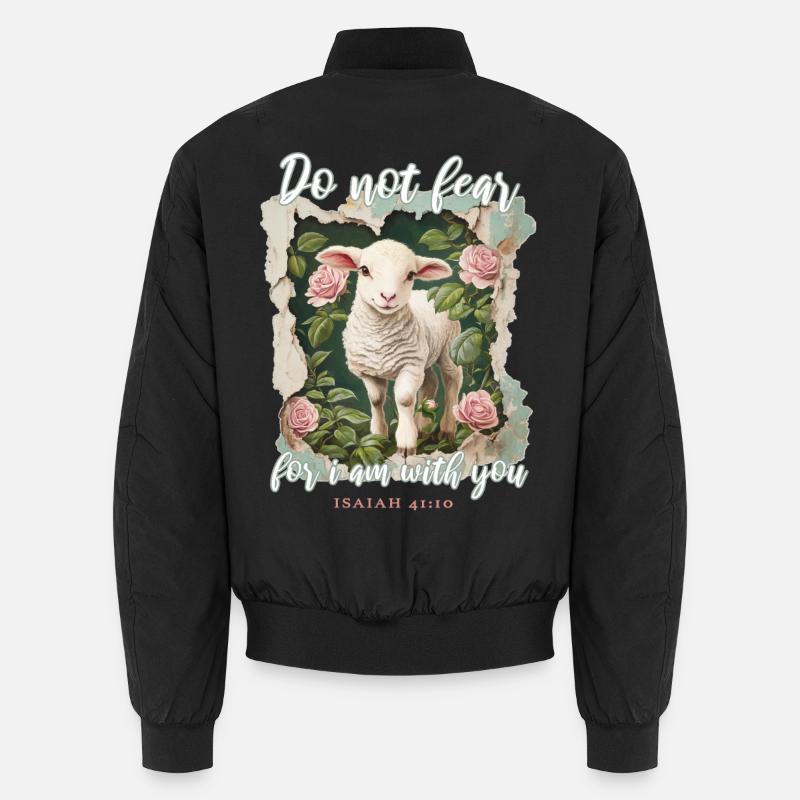 Lamb Christian Bible Verse Unisex Bomber Jacket