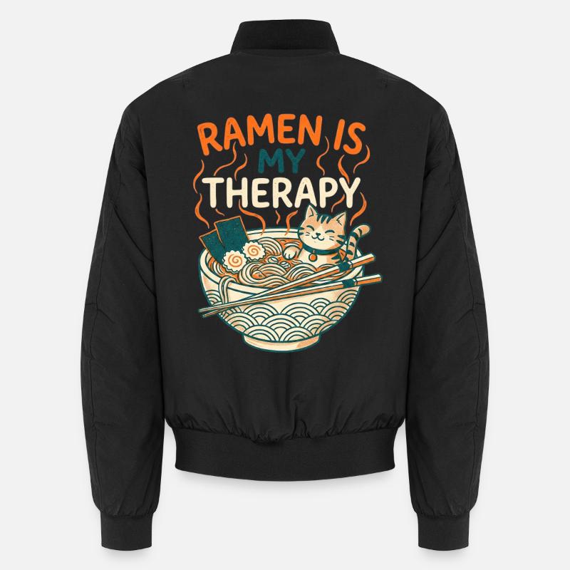 Ramen Therapy Cat Unisex Bomberjacke