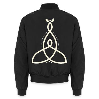 Mutter Symbole - Unisex Bomberjacke - Schwarz - Hinten - AI Model Male 185 light (185cm)