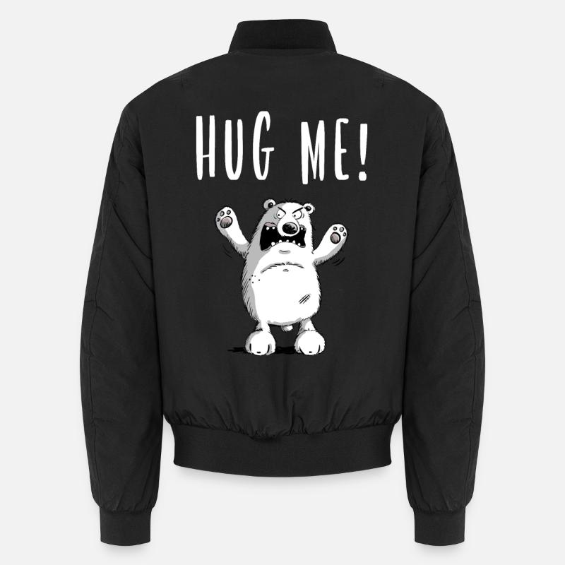 Hug Me Eisbär I Teddy I Lustiges Geschenk Unisex Bomberjacke