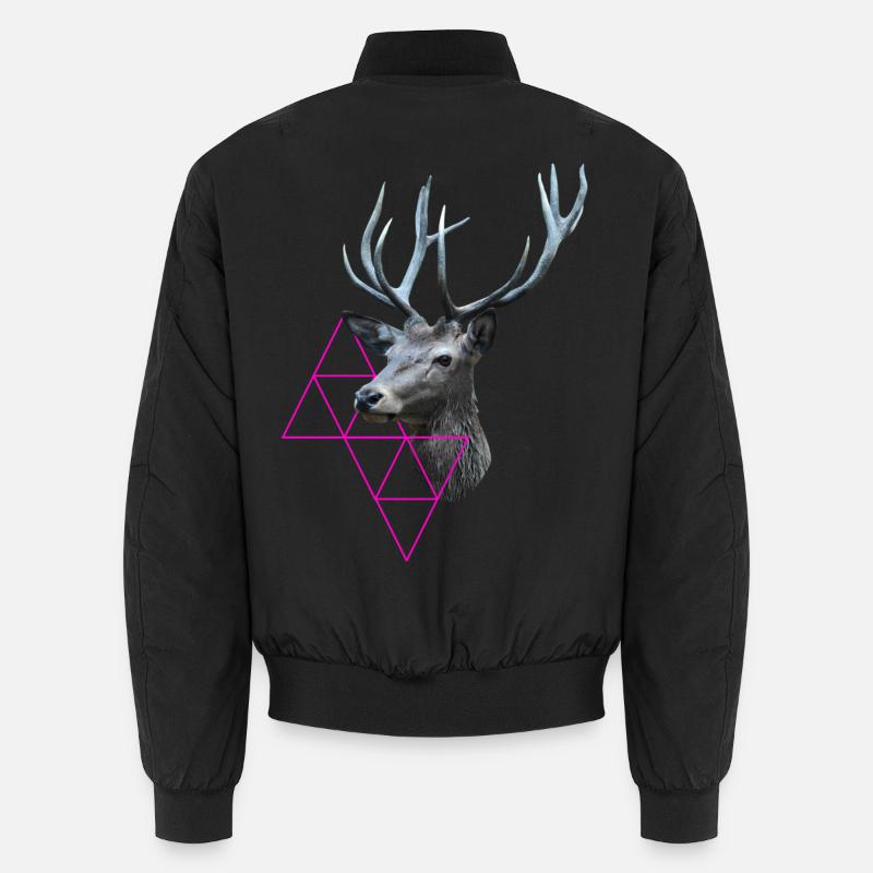 Hipster Hirsch Unisex Bomberjacke