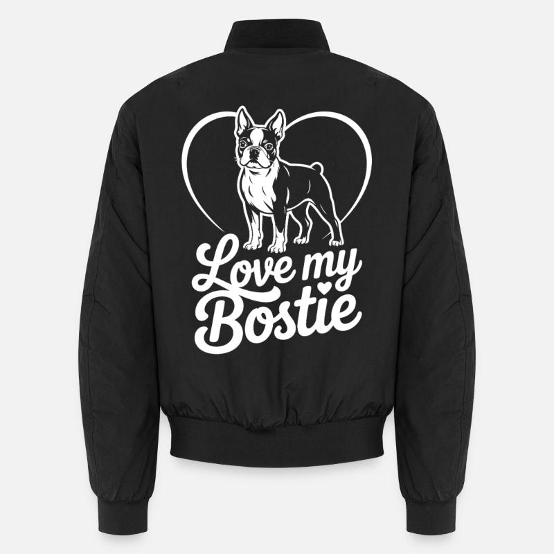 Bostie Liebe Herz Silhouette - Unisex Bomberjacke - Schwarz
