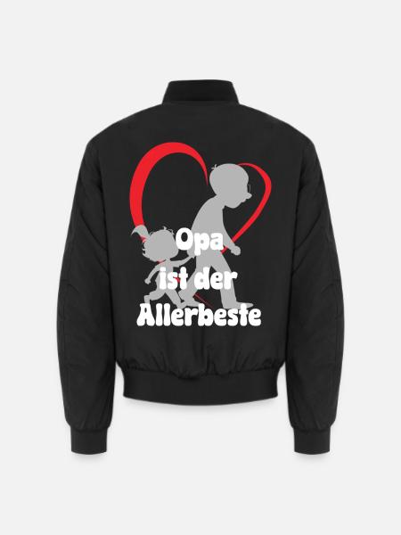 Opa ist der Allerbeste Opa mit Enkelin - Unisex Bomberjacke - Schwarz