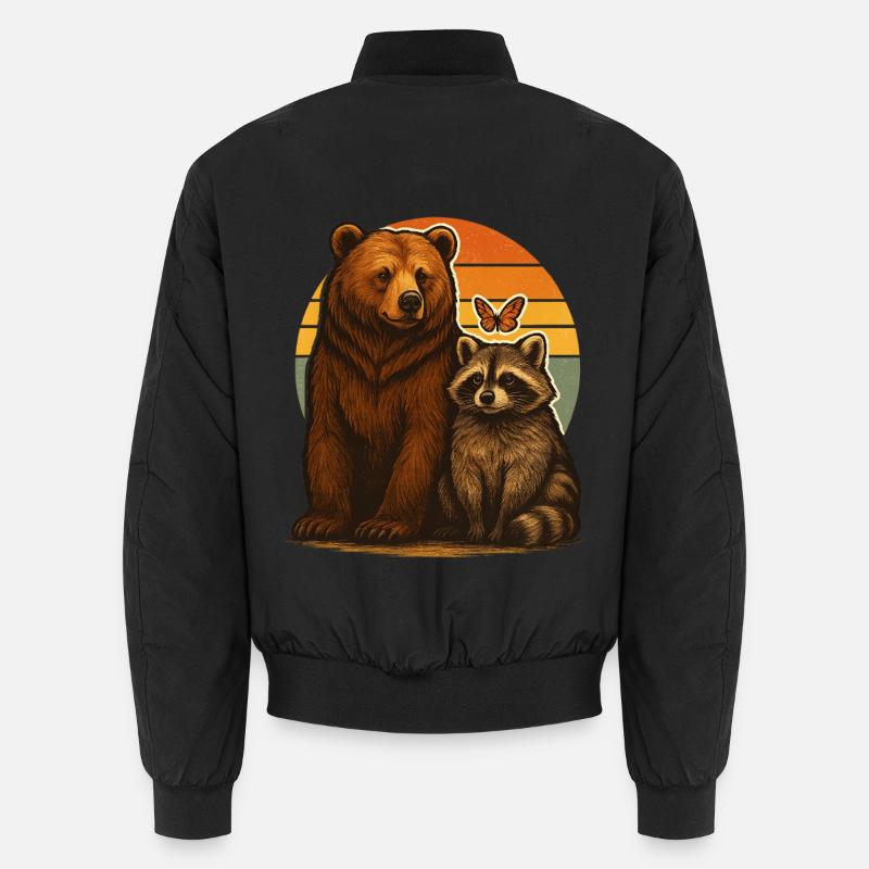Bär Waschbär Tierfreunde Unisex Bomberjacke