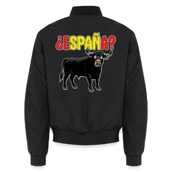 Toro Spain? - Unisex Bomber Jacket - black - Back - AI Model Male 185 light (185cm)