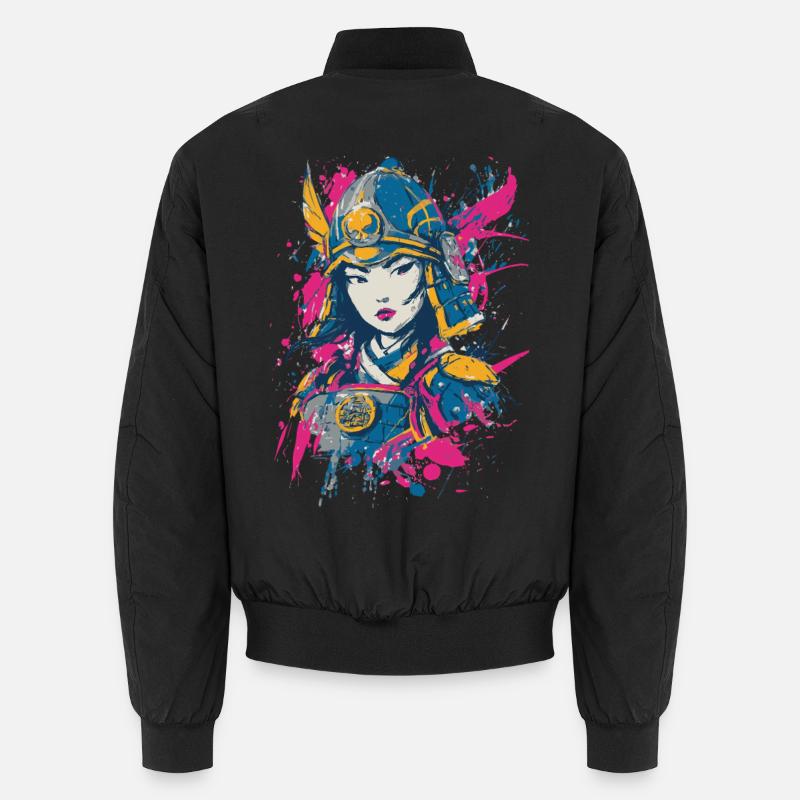 Samurai Warrior - Unisex Bomber Jacket - black