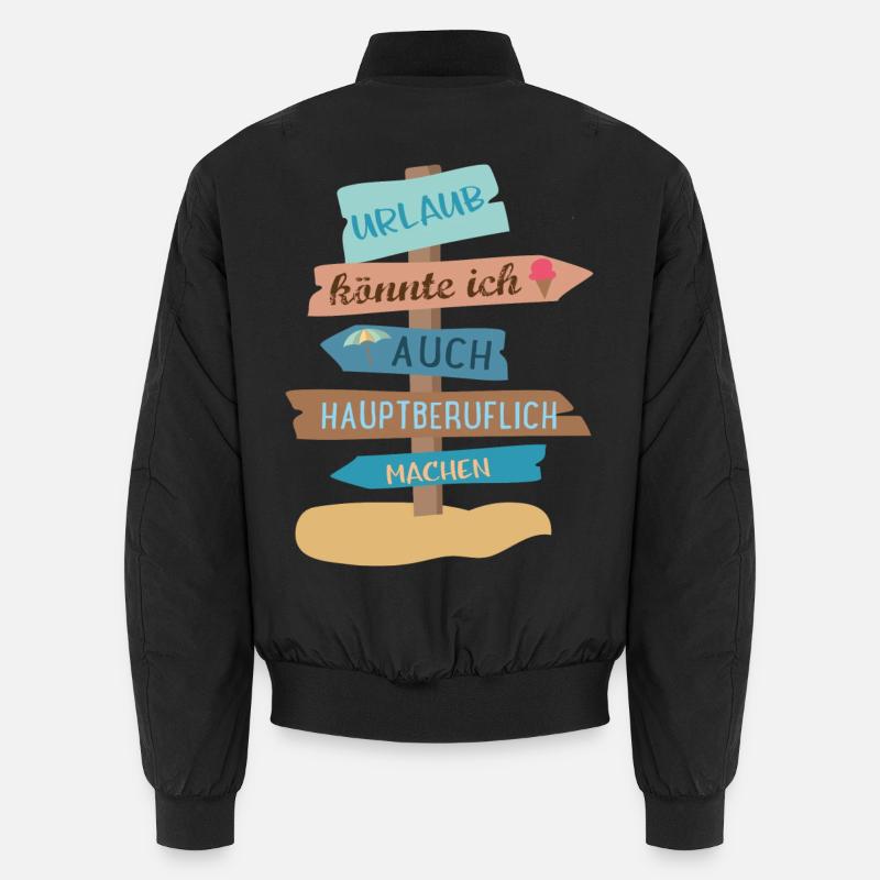 Urlaub - Unisex Bomberjacke - Schwarz