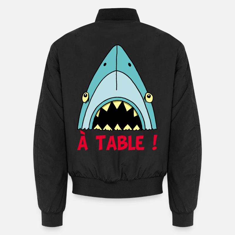 Hungriger Hai! - Unisex Bomberjacke - Schwarz