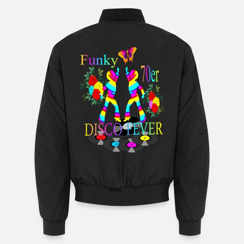 Disco Fever 70s - Unisex Bomber Jacket - black